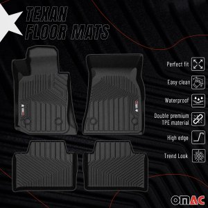 BMW 4 Series G26 Gran Coupe Floor Mats - Front + Rear - Omac - Texan - '22-'25 BMW 4 Series G26 Gran Coupe Floor Mats - Front + Rear - Omac - Texan - '22-'25